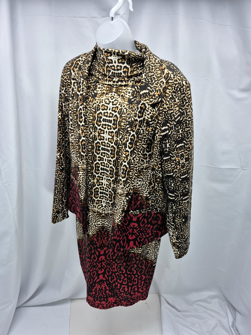 NWOT Venus Animal Print Dress & Blazer Set Bundle Size XL Bodycon Ombre Glam